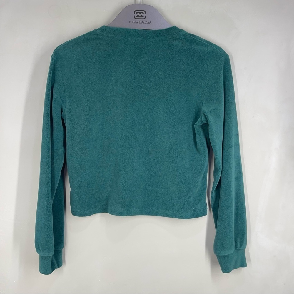 Wallflower Green Christmas Grenchy Sweatshirt with Candy Cane Letters Size Small - Picture 4 of 6